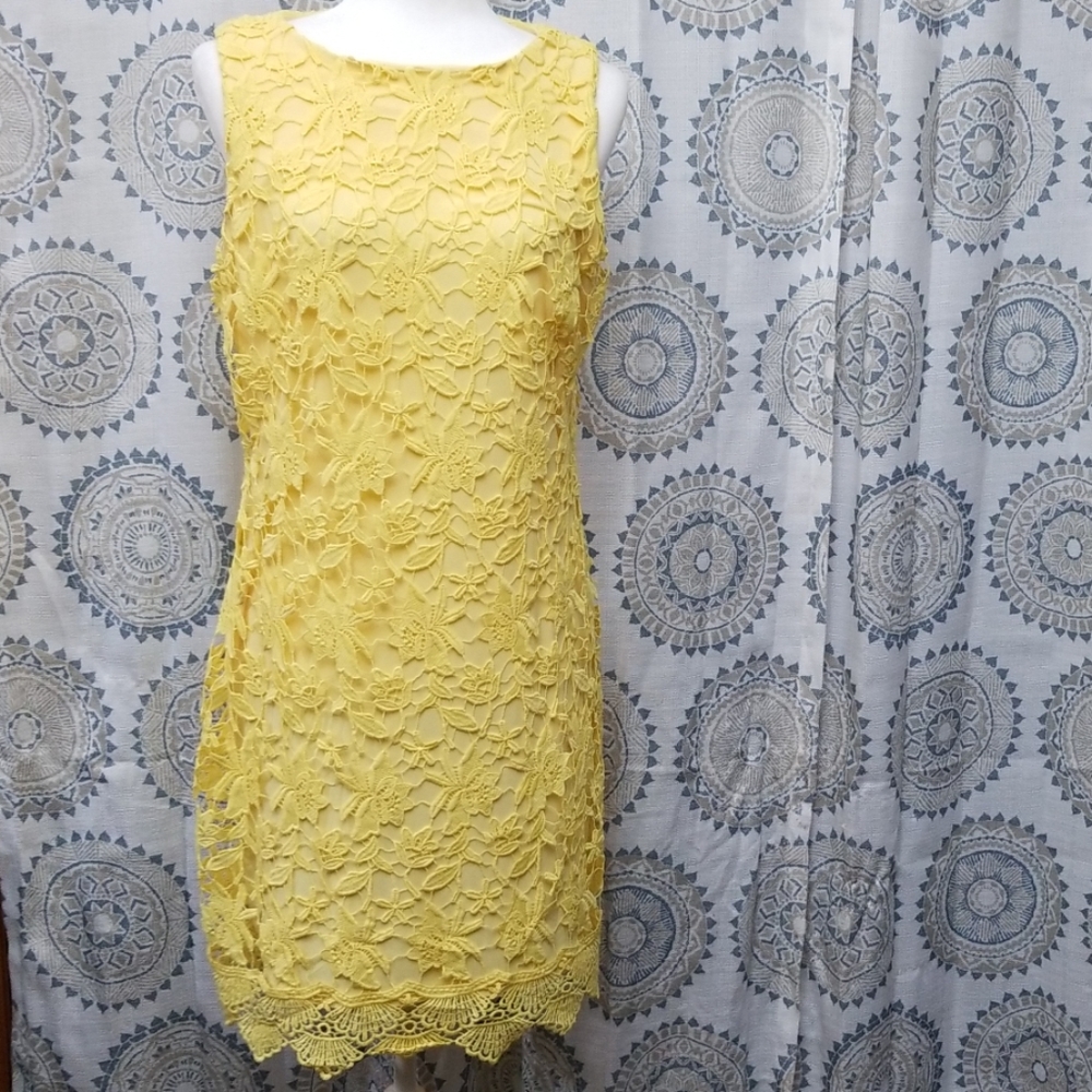 Ralph Lauren Yellow Lace Dress